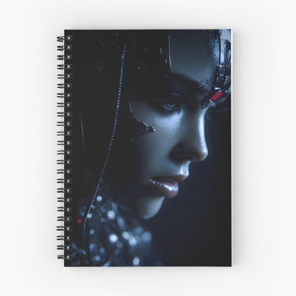 Item preview, Futuristic Cyborg Woman Side Profile Red LED designed and sold by cyberartmaker.
