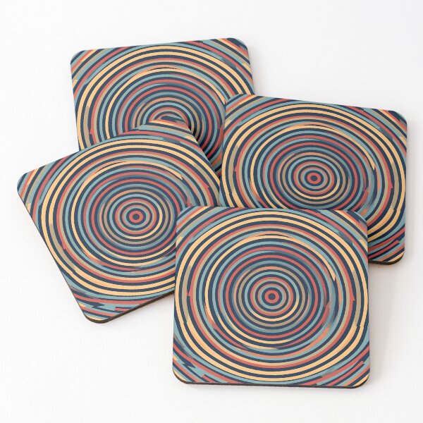 Item preview, Retro 70s Abstract Concentric Circles designed and sold by ShapeBow.
