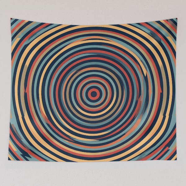 Item preview, Retro 70s Abstract Concentric Circles designed and sold by ShapeBow.