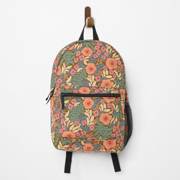 Item preview, Whimsical Meadow Blooms Muted Earthy Floral Garden On Ochre Terracotta designed and sold by DropRomance.