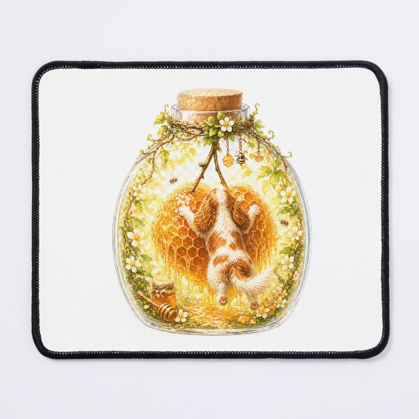 Item preview, Cavalier King Charles Spaniel Honey Sticker – Cute Blenheim Puppy Bee Cottagecore Dog Art for T-Shirts, Phone Cases & Gifts designed and sold by SakuraWaStyle.