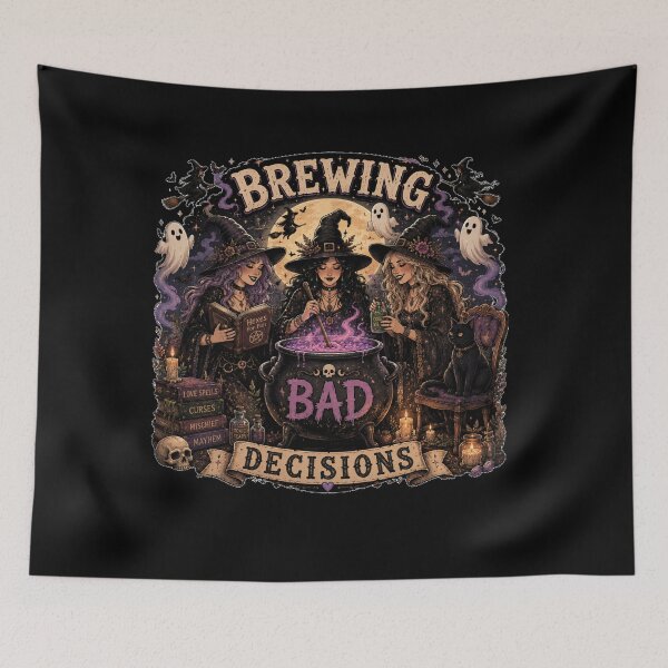 Item preview, Brewing Bad Decisions Witchy Halloween Coven Design designed and sold by MotylekAnia.