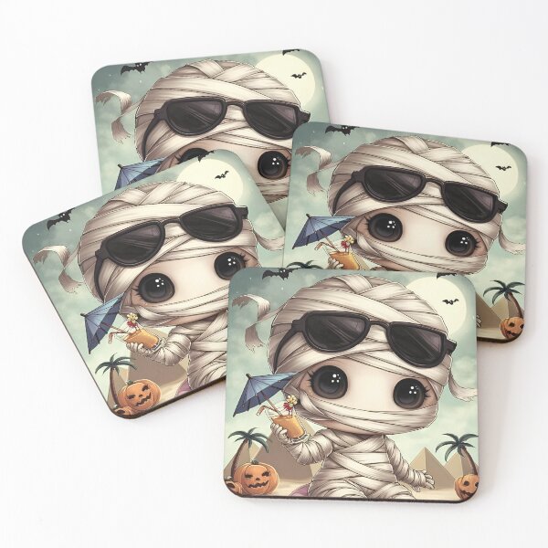 Item preview, Summerween Mummy Lazy River | Cute Kawaii Egyptian Ghost Summer Art designed and sold by InkAndGloom.