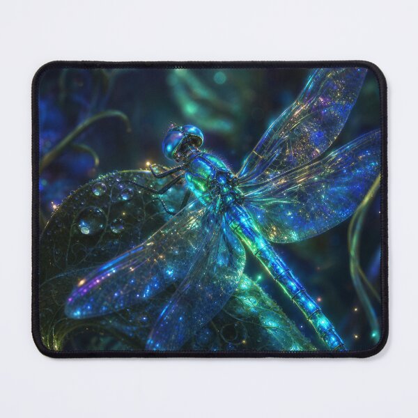 Item preview, LUMINOUS DRAGONFLY — Biolume Macro Fantasy Print designed and sold by Jandedan.