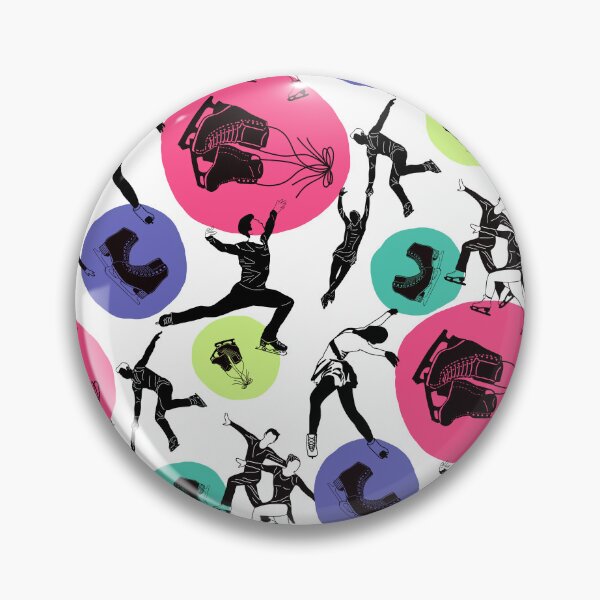 Item preview, Figure Skaters Retro Pop Pattern designed and sold by Purposely Designed.