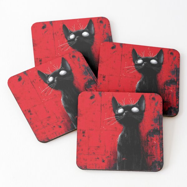 Item preview, Sentinel — Gothic Black Cat Art designed and sold by Mourne & Dusk.