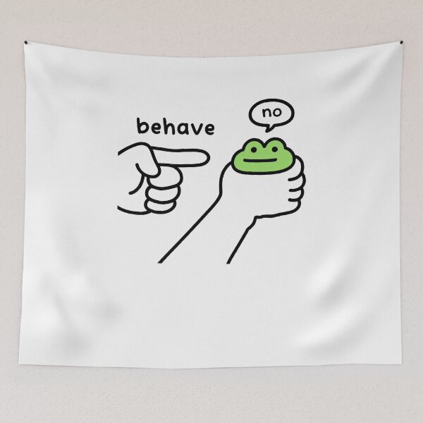 Item preview, Behave No Dishonest Frog Funny Meme designed and sold by charoen-design.