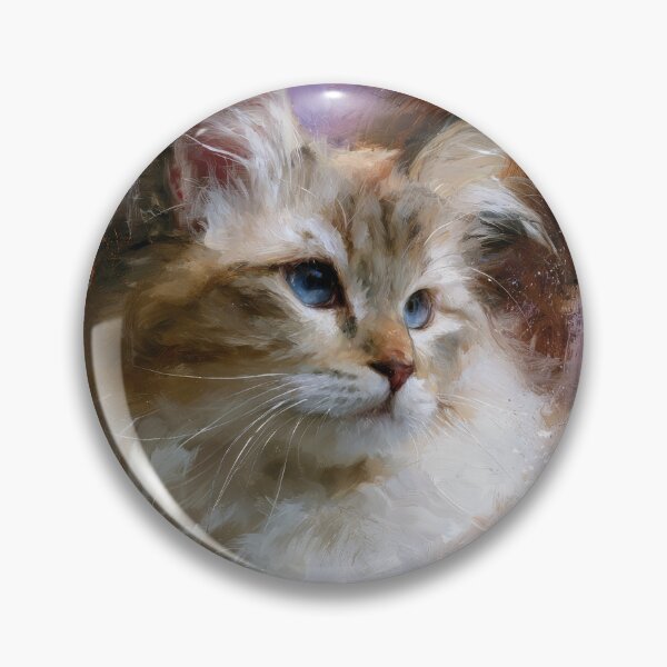 Item preview, Majestic Ragdoll Cat: Ethereal Watercolor Dream in Violet designed and sold by Paolo-Bandal.