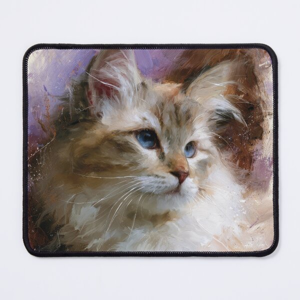 Item preview, Majestic Ragdoll Cat: Ethereal Watercolor Dream in Violet designed and sold by Paolo-Bandal.