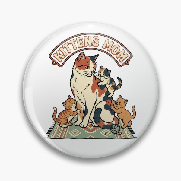 Item preview, Kittens Mom Vintage Calico Cat Retro Patch Design designed and sold by Amp6599.