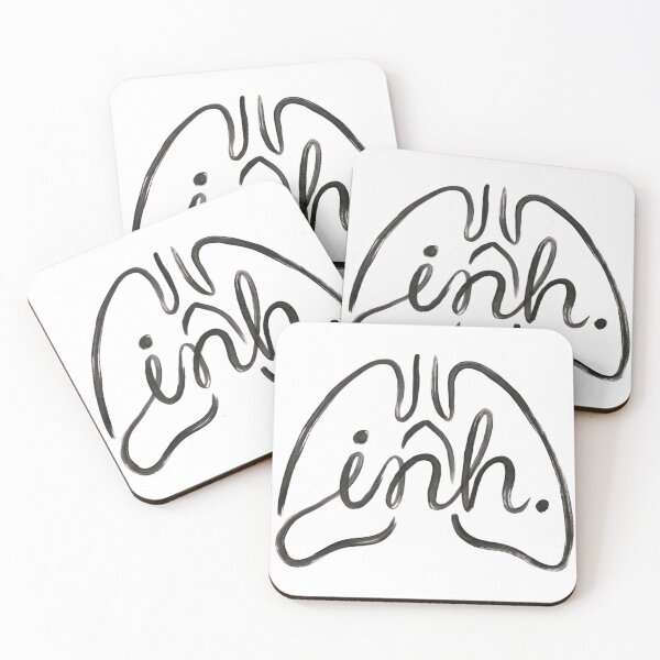 Item preview, Inhalo Link – Minimalist Lungs for Respiratory Therapists | Humorous Medical Respiratory Design designed and sold by CollectionsJEm.