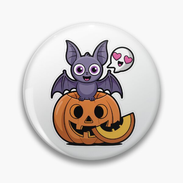 Item preview, Cute Halloween Bat & Pumpkin designed and sold by NiftyWrx.