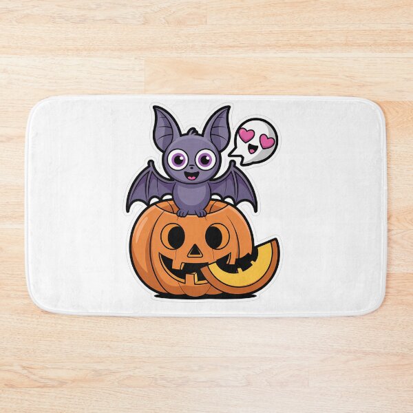 Item preview, Cute Halloween Bat & Pumpkin designed and sold by NiftyWrx.