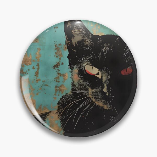 Item preview, The Black Sovereign — Gothic Black Cat Art designed and sold by Mourne & Dusk.