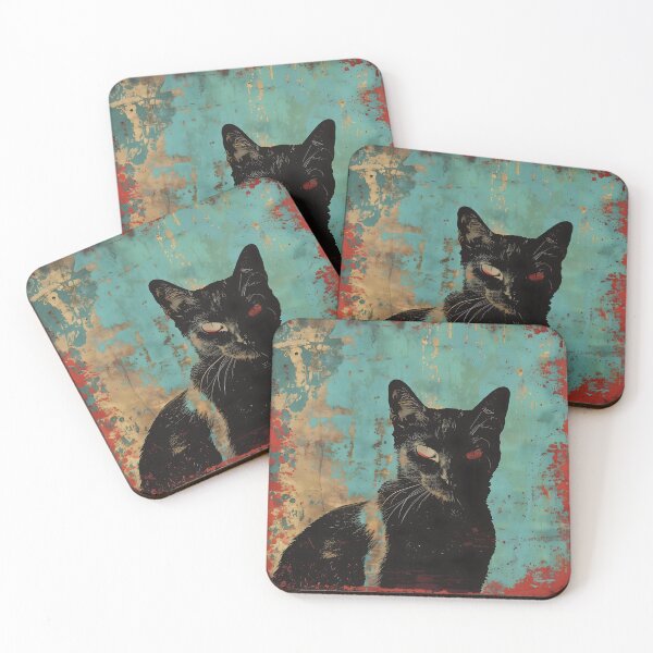 Item preview, The Black Sovereign — Gothic Black Cat Art designed and sold by Mourne & Dusk.