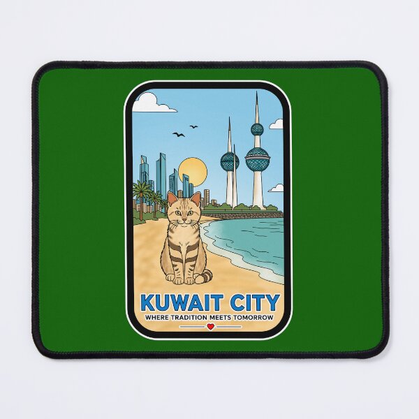 Item preview, Kuwait City Cat Cartoon Travel designed and sold by Blupunk.