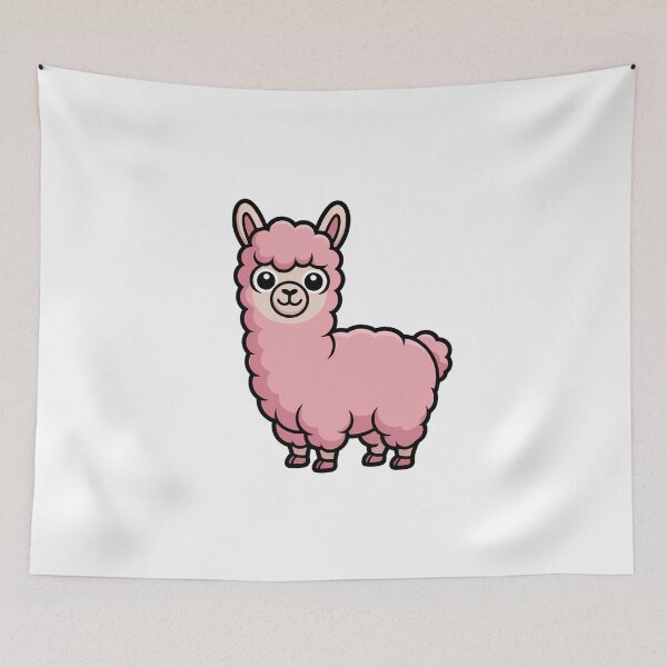 Item preview, Cute Pink Alpaca Cartoon designed and sold by NiftyWrx.