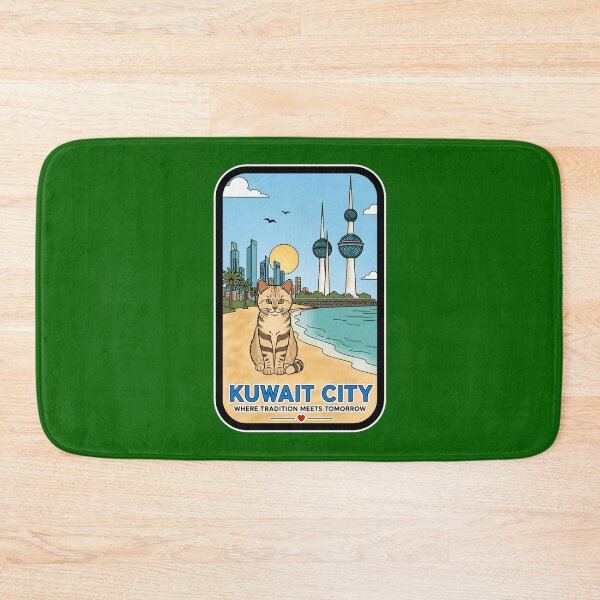 Item preview, Kuwait City Cat Cartoon Travel designed and sold by Blupunk.