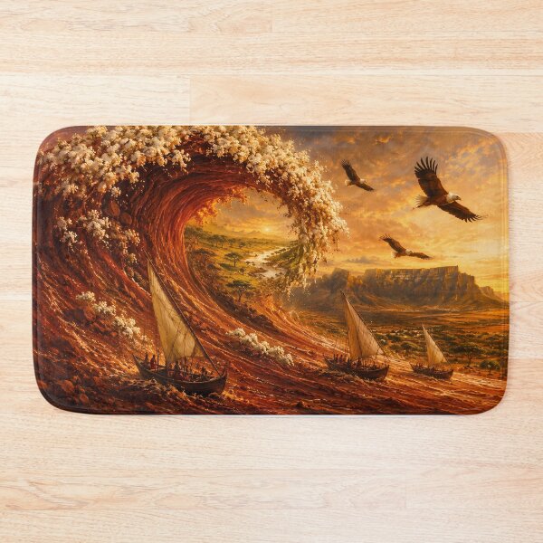 Item preview, "The Great African Wave — Terracotta Earth Wave Reimagined — Iconic Art African Edition Fine Art Print" designed and sold by Bossygraphicske.