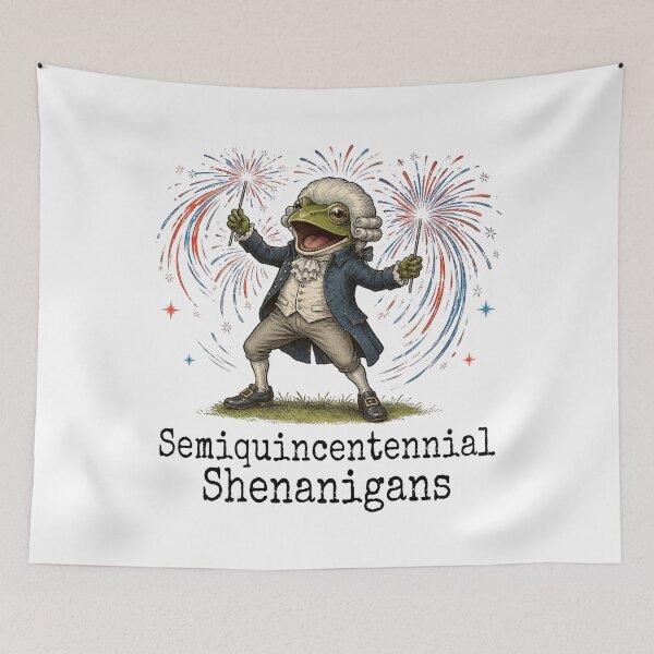Item preview, Funny Frog Semiquincentennial shenanigans American 250th Anniversary designed and sold by Ortigzitoun.