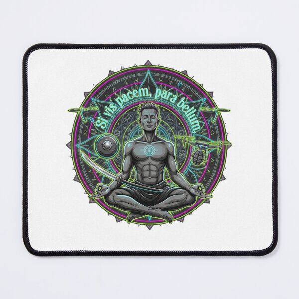 Item preview, Si Vis Pacem Para Bellum Cyber Samurai Zen Meditation Mandala designed and sold by Supergrafix07.