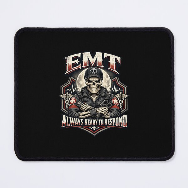 Item preview, Gothic Skeleton EMT Always Ready To Respond EMS Streetwear Design for National EMS Week and Halloween designed and sold by ClinicalHubs.