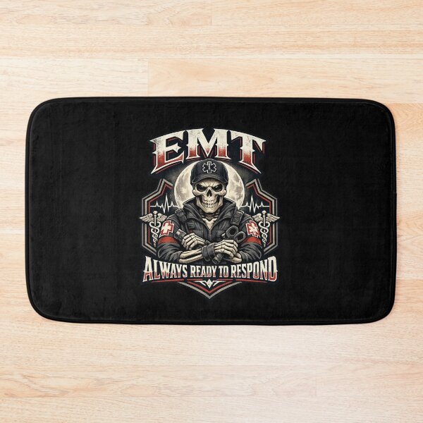 Item preview, Gothic Skeleton EMT Always Ready To Respond EMS Streetwear Design for National EMS Week and Halloween designed and sold by ClinicalHubs.