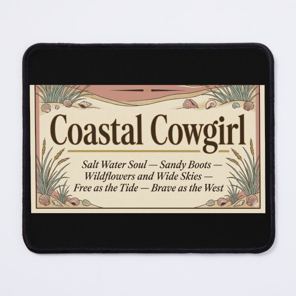 Item preview, Coastal Cowgirl Manifesto Salt Water Soul Sandy Boots – Typographic Art | Coastal Cowgirl Gift designed and sold by irfanshikh.