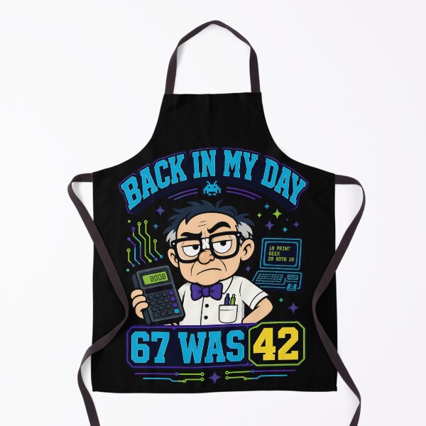 Item preview, Back In My Day 67 Was 42 Retro Geek Humor Design designed and sold by TeeTimeTreasure.