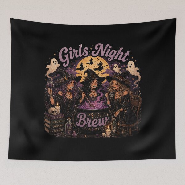 Item preview, Girls Night Brew Witchy Halloween Party Design designed and sold by MotylekAnia.