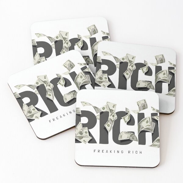 Item preview, Rich Money Aesthetic Retro Text Art designed and sold by LazyGeniusArt.