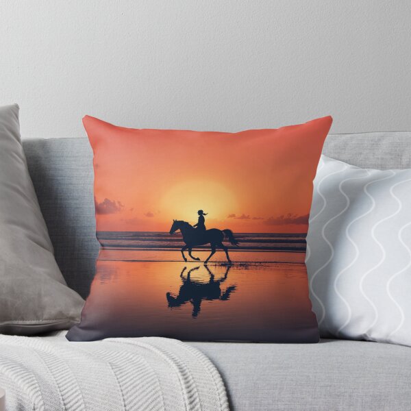Item preview, Coastal Cowgirl Horse Silhouette Beach Gallop – Minimalist Golden Sunset Wall Art | Horse Lover Gift designed and sold by irfanshikh.