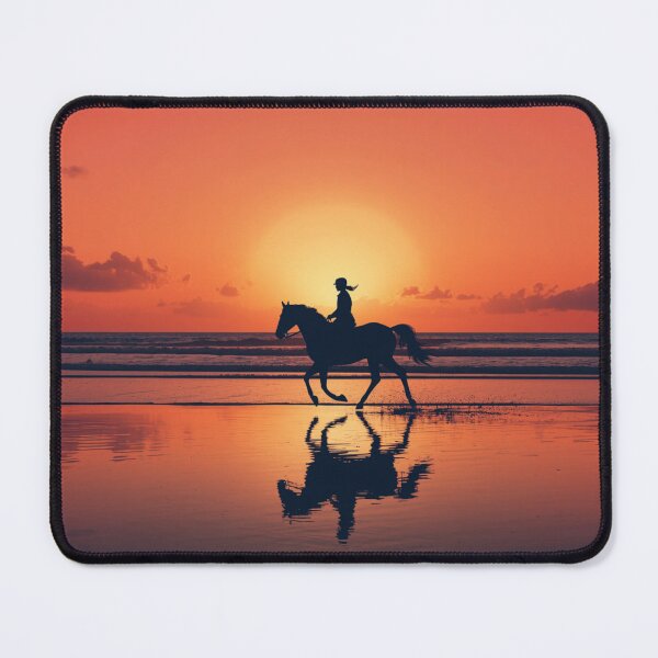 Item preview, Coastal Cowgirl Horse Silhouette Beach Gallop – Minimalist Golden Sunset Wall Art | Horse Lover Gift designed and sold by irfanshikh.
