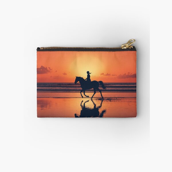 Item preview, Coastal Cowgirl Horse Silhouette Beach Gallop – Minimalist Golden Sunset Wall Art | Horse Lover Gift designed and sold by irfanshikh.