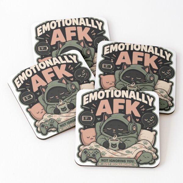 Item preview, Emotionally AFK Cozy Cat designed and sold by PrintologyAura.