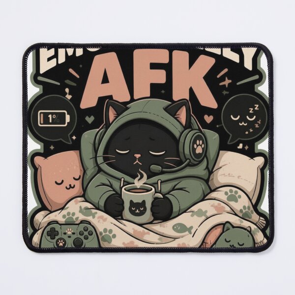 Item preview, Emotionally AFK Cozy Cat designed and sold by PrintologyAura.