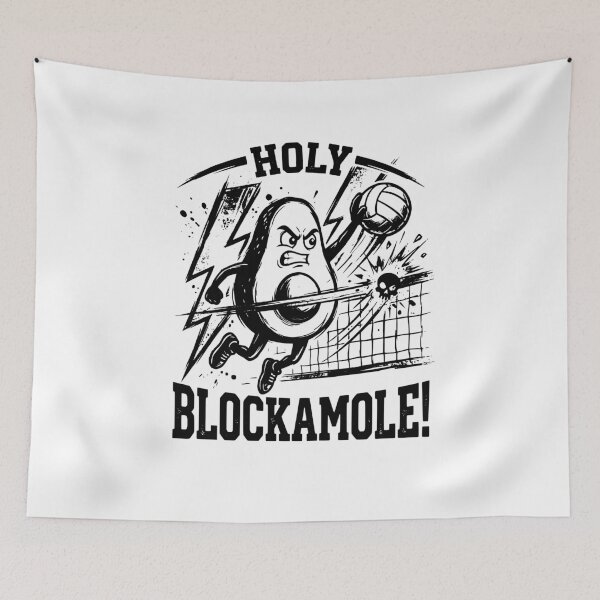 Item preview, Funny Avocado Volleyball Holy Blockamole Design,Cute Volleyball Player Gift, Pun Graphic Tee designed and sold by AsturShop.