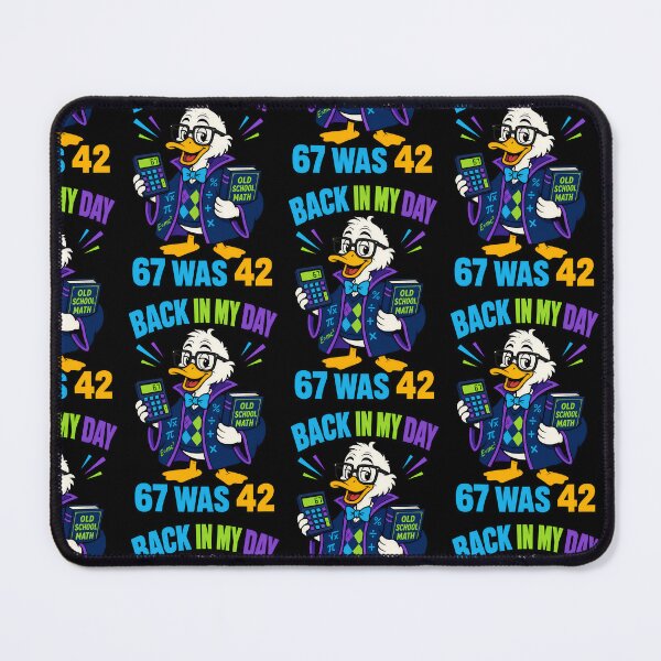Item preview, Back In My Day 67 Was 42 Nerd Duck Math Humor Design designed and sold by TeeTimeTreasure.