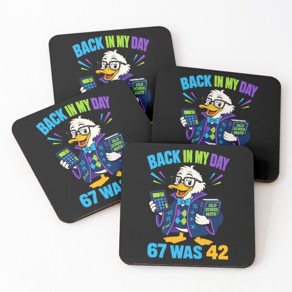 Item preview, Back In My Day 67 Was 42 Nerd Duck Math Humor Design designed and sold by TeeTimeTreasure.