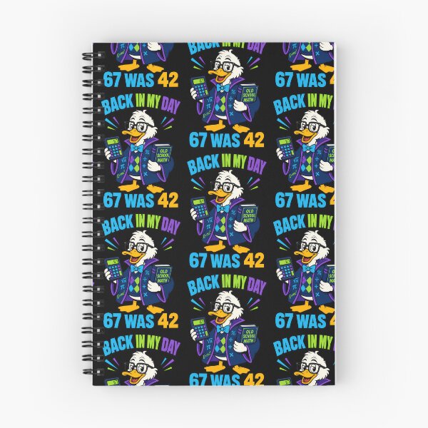 Item preview, Back In My Day 67 Was 42 Nerd Duck Math Humor Design designed and sold by TeeTimeTreasure.