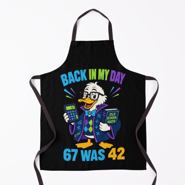 Item preview, Back In My Day 67 Was 42 Nerd Duck Math Humor Design designed and sold by TeeTimeTreasure.