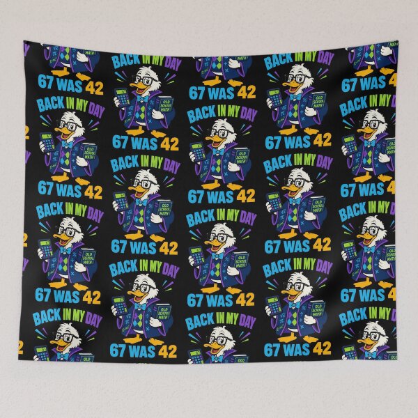 Item preview, Back In My Day 67 Was 42 Nerd Duck Math Humor Design designed and sold by TeeTimeTreasure.