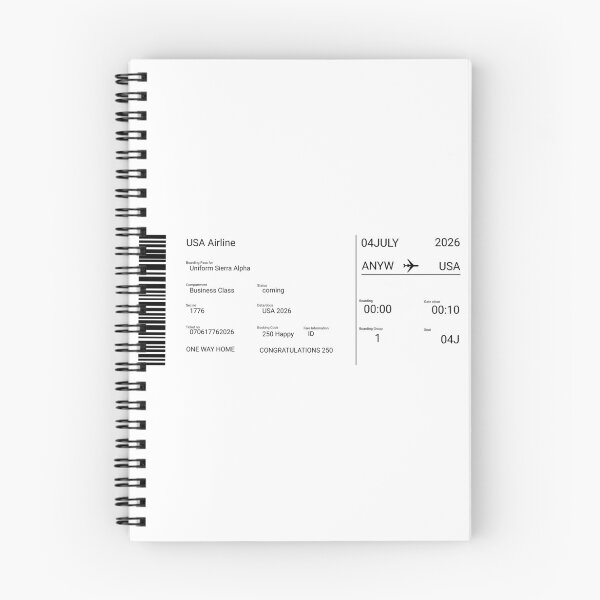 Item preview, Independence Day flight ticket 04 July 2026 designed and sold by KriegerTJ.