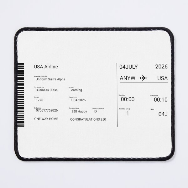 Item preview, Independence Day flight ticket 04 July 2026 designed and sold by KriegerTJ.