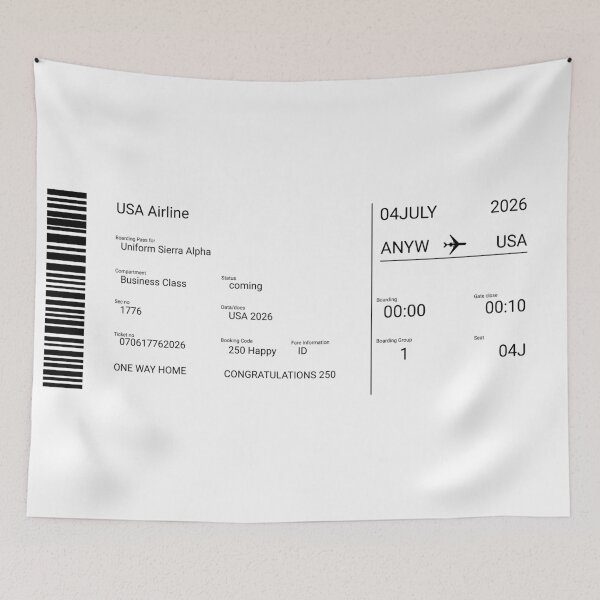 Item preview, Independence Day flight ticket 04 July 2026 designed and sold by KriegerTJ.
