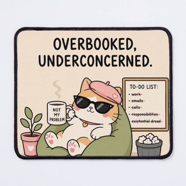Item preview, Overbooked and Underconcerned designed and sold by KiyomiArt.
