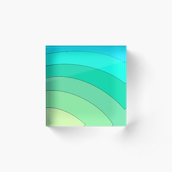 Aperçu de l'œuvre Motif arc-en-ciel vert et jaune créée et vendue par LesleySilly.
