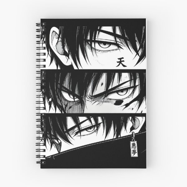 Item preview, Dark Anime Eyes Manga Panel Design – Japanese Aesthetic Black and White Anime Streetwear T-Shirt designed and sold by ShawonDesigns.