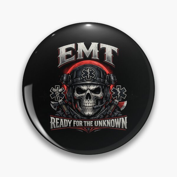 Item preview, Gothic Skull EMT Ready For The Unknown EMS Tactical Horror Paramedic Design For EMS Week & National EMT Day designed and sold by ClinicalHubs.