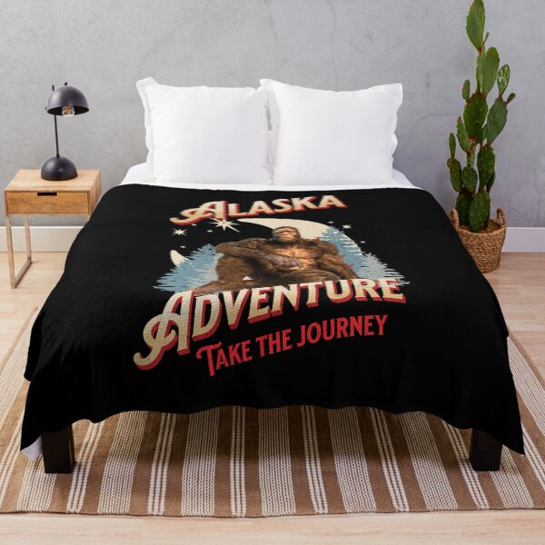 Item preview, Alaska Bigfoot Adventure Retro Wilderness Art designed and sold by Vac1.